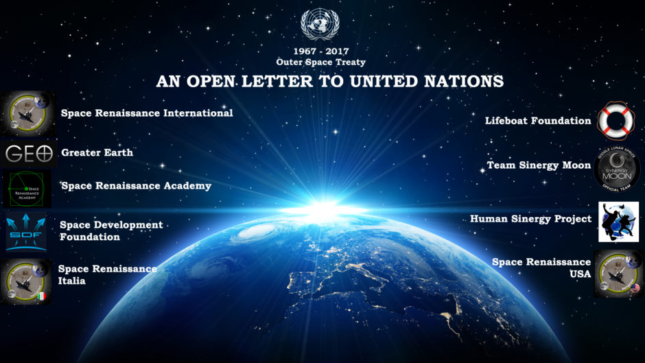 An Open Letter to United Nations, on 50th Anniversary of the Outer